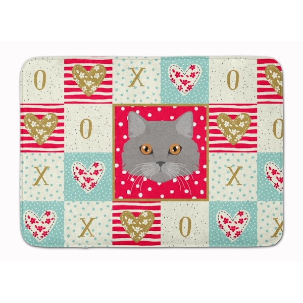 Carolines Treasures 19 x 27 in. Brazilian Longhair Cat Love Machine Washable Memory Foam Mat CK5093RUG - main